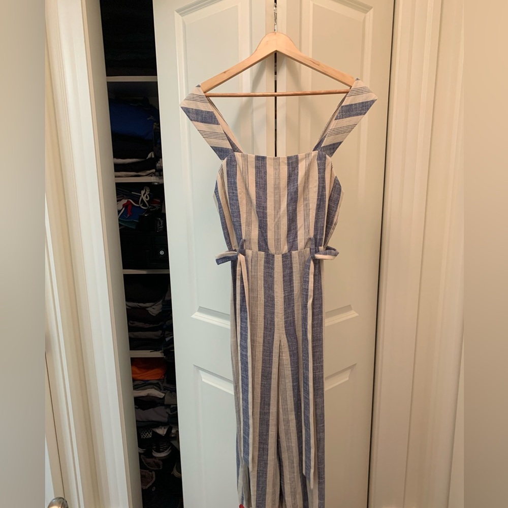 Alice + Olivia striped jumpsuit culottes NEW Size 6 Nautical stripes - Picture 6 of 16